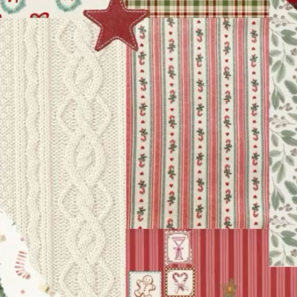 Festive Holiday Patchwork Throw Blanket